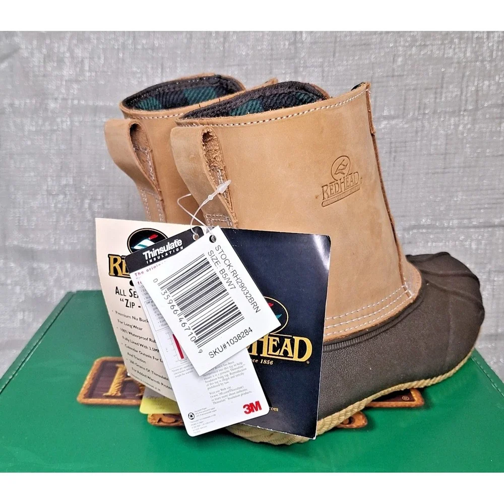 RedHead All Season Classic II Front‎ Zip Insulated Waterproof Boots Womens 7